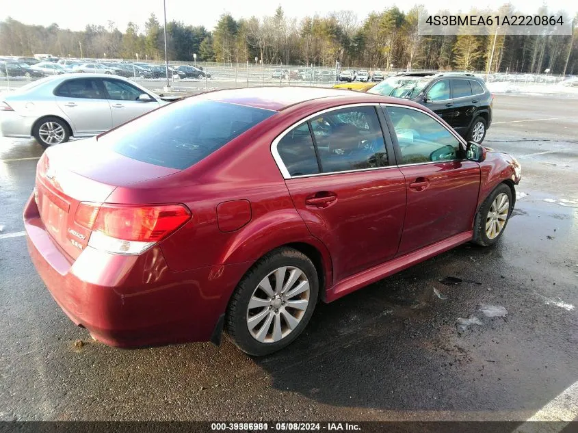 4S3BMEA61A2220864 2010 Subaru Legacy 3.6R