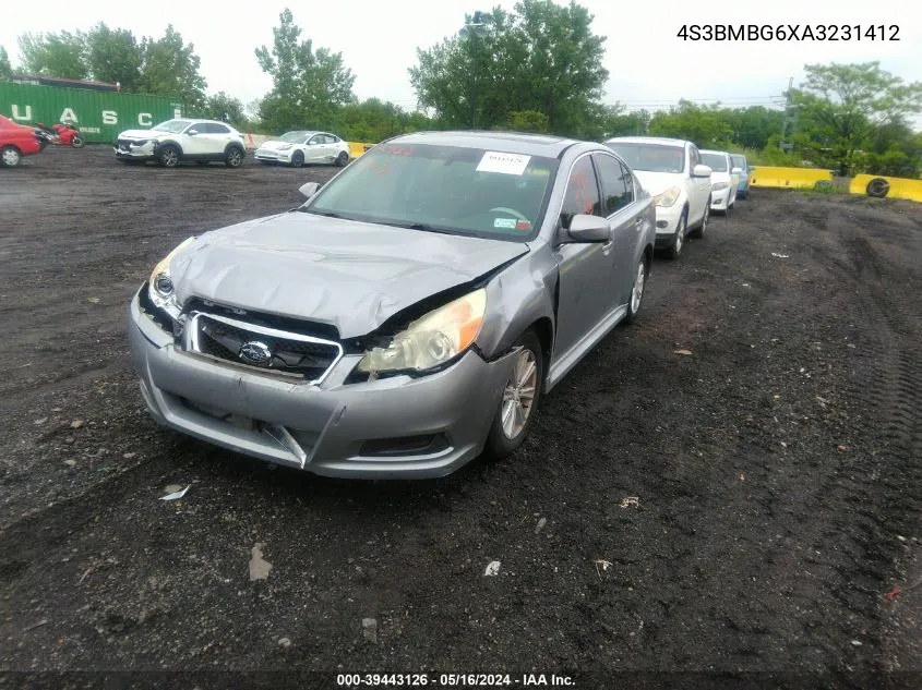 2010 Subaru Legacy 2.5I Premium VIN: 4S3BMBG6XA3231412 Lot: 39443126