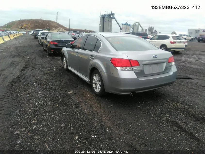 2010 Subaru Legacy 2.5I Premium VIN: 4S3BMBG6XA3231412 Lot: 39443126