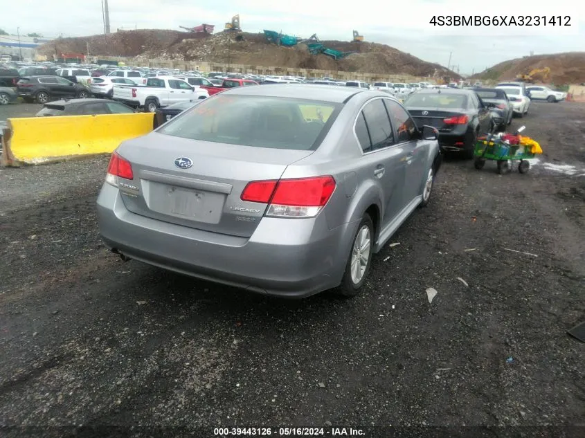 2010 Subaru Legacy 2.5I Premium VIN: 4S3BMBG6XA3231412 Lot: 39443126