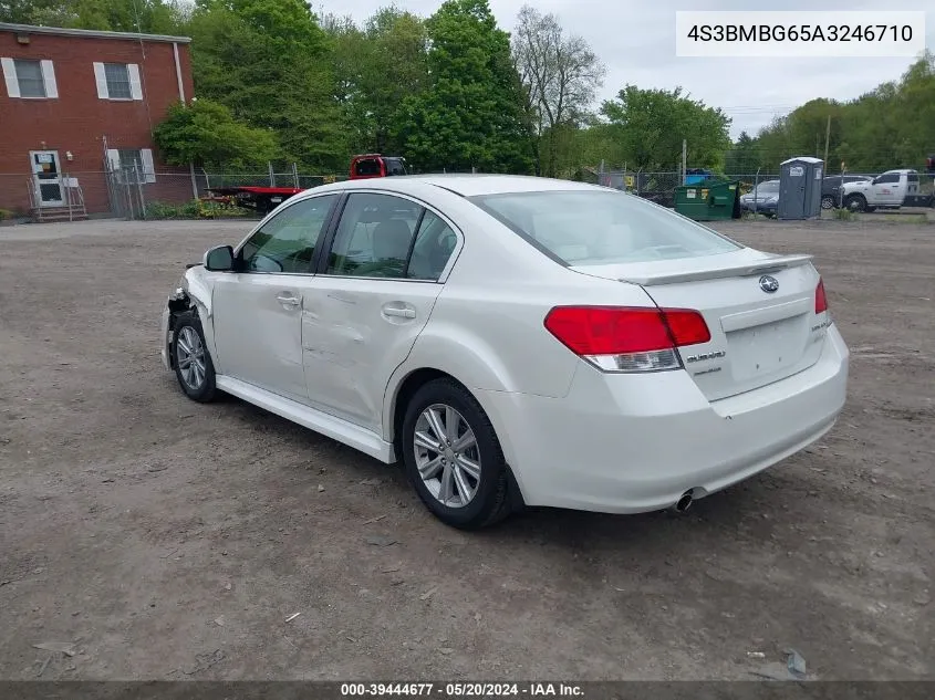 2010 Subaru Legacy 2.5I Premium VIN: 4S3BMBG65A3246710 Lot: 39444677