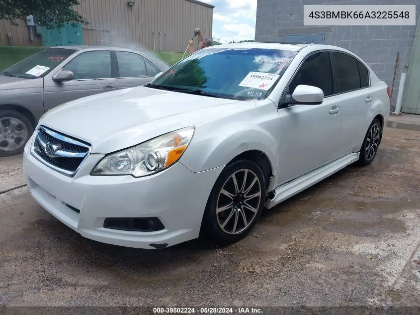 2010 Subaru Legacy 2.5I Limited VIN: 4S3BMBK66A3225548 Lot: 39502224