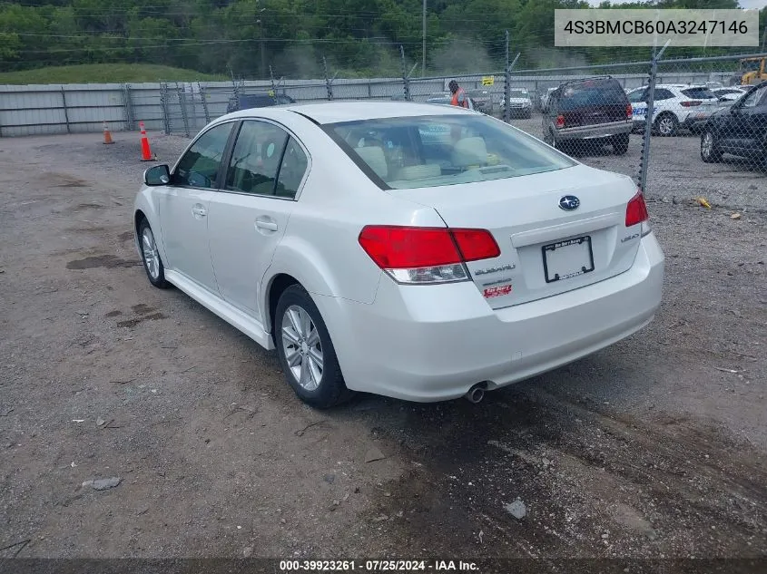 2010 Subaru Legacy 2.5I Premium VIN: 4S3BMCB60A3247146 Lot: 39923261