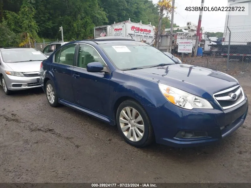 2010 Subaru Legacy 3.6R Limited VIN: 4S3BMDL60A2228722 Lot: 39924177