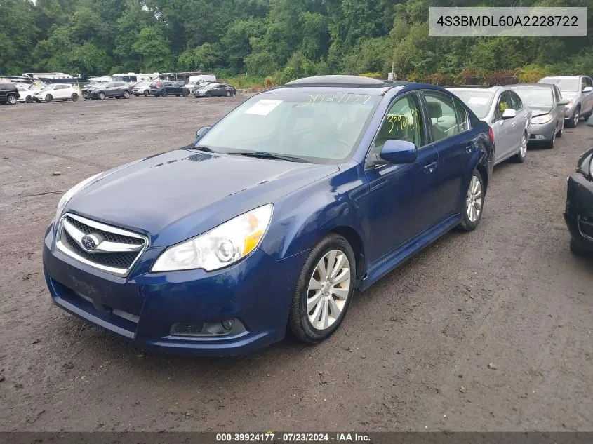 2010 Subaru Legacy 3.6R Limited VIN: 4S3BMDL60A2228722 Lot: 39924177