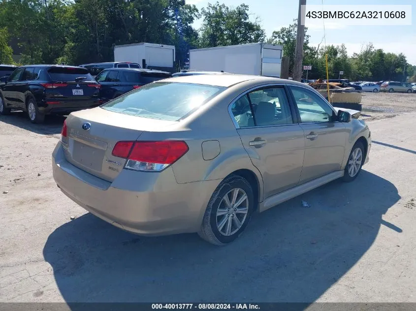 2010 Subaru Legacy 2.5I Premium VIN: 4S3BMBC62A3210608 Lot: 40013777