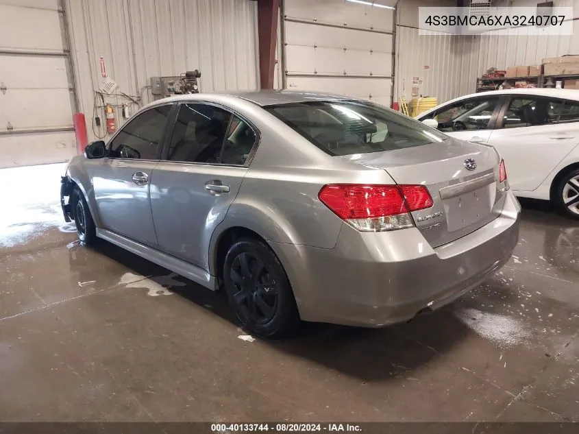 2010 Subaru Legacy 2.5I VIN: 4S3BMCA6XA3240707 Lot: 40133744