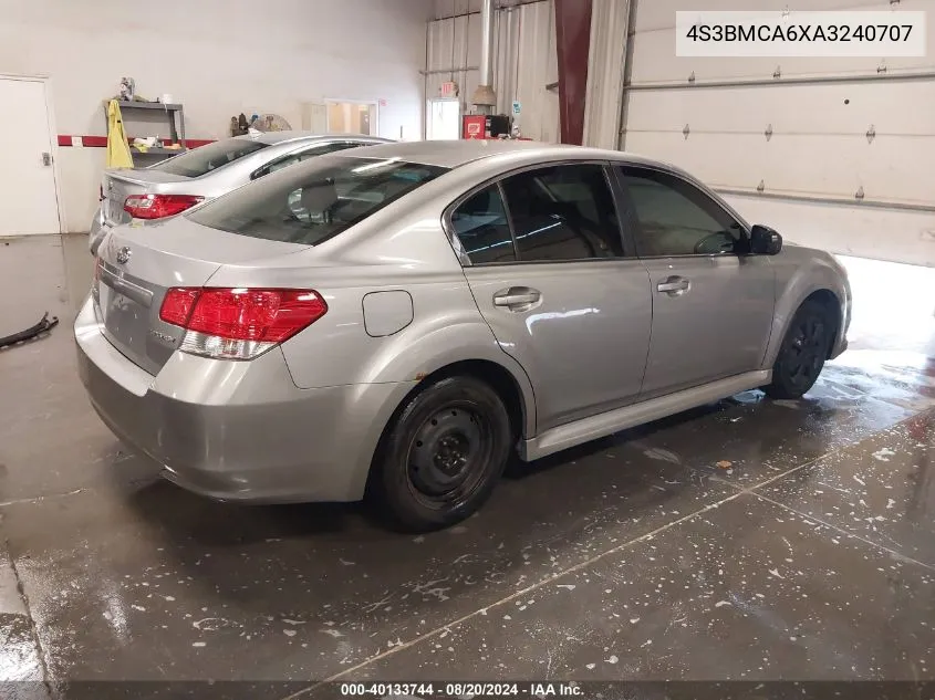 2010 Subaru Legacy 2.5I VIN: 4S3BMCA6XA3240707 Lot: 40133744