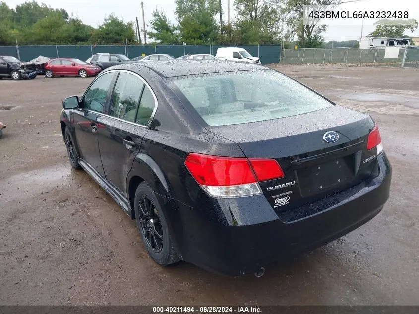 2010 Subaru Legacy 2.5I Limited VIN: 4S3BMCL66A3232438 Lot: 40211494