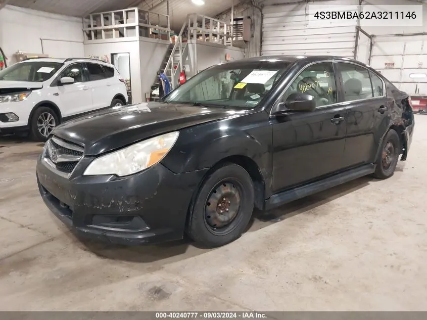 2010 Subaru Legacy 2.5I VIN: 4S3BMBA62A3211146 Lot: 40240777