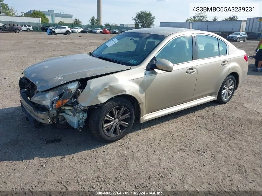 2010 Subaru Legacy 2.5I Premium VIN: 4S3BMBC65A3239231 Lot: 40322764