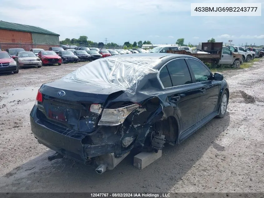 4S3BMJG69B2243777 2011 Subaru Legacy 3.6R Premium