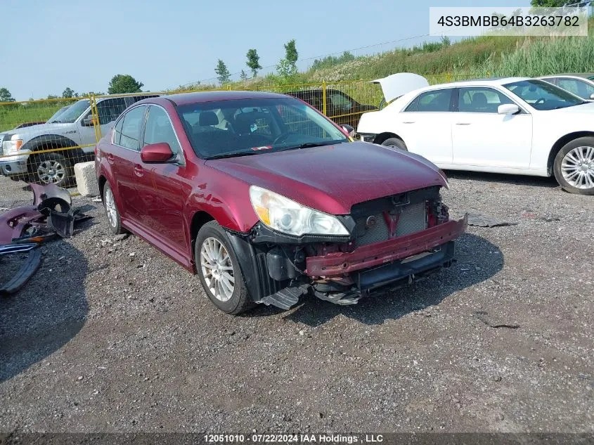 2011 Subaru Legacy 2.5I Premium VIN: 4S3BMBB64B3263782 Lot: 12051010