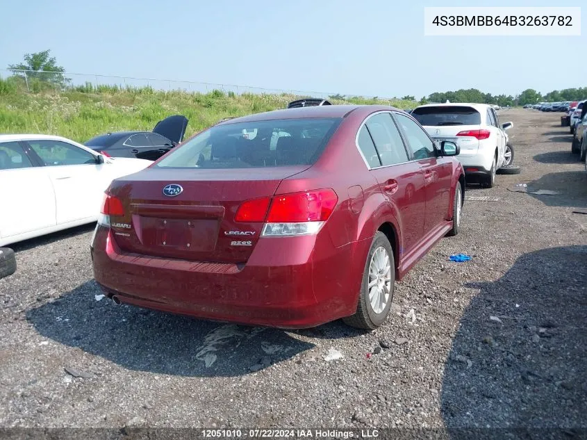 4S3BMBB64B3263782 2011 Subaru Legacy 2.5I Premium