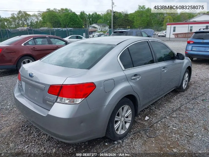 4S3BMBC60B3258075 2011 Subaru Legacy 2.5I Premium