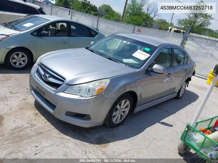 2011 Subaru Legacy 2.5I Premium VIN: 4S3BMCC66B3262718 Lot: 39408702