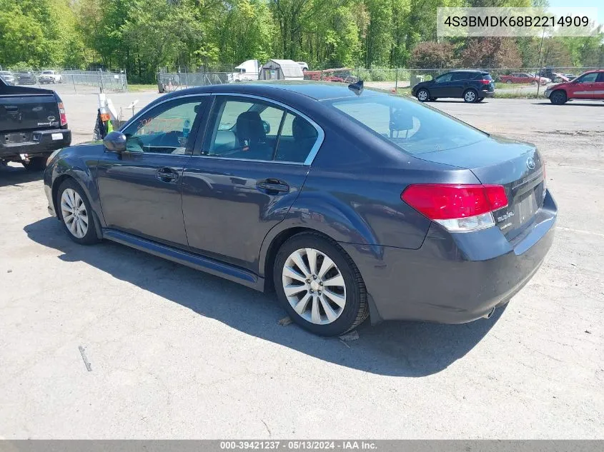 4S3BMDK68B2214909 2011 Subaru Legacy 3.6R Limited