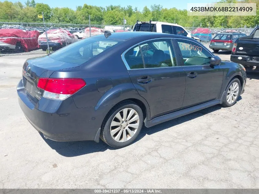 2011 Subaru Legacy 3.6R Limited VIN: 4S3BMDK68B2214909 Lot: 39421237