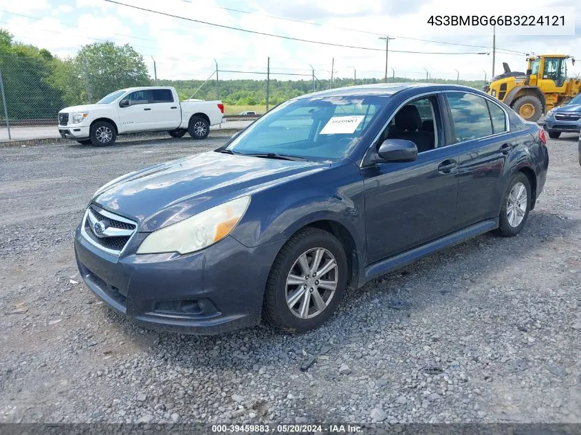 2011 Subaru Legacy 2.5I Premium VIN: 4S3BMBG66B3224121 Lot: 39459883