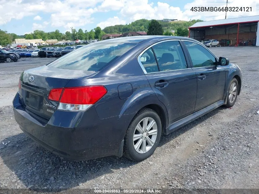 2011 Subaru Legacy 2.5I Premium VIN: 4S3BMBG66B3224121 Lot: 39459883