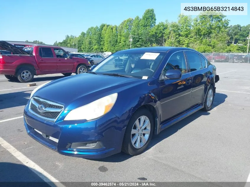 4S3BMBG65B3214843 2011 Subaru Legacy 2.5I Premium