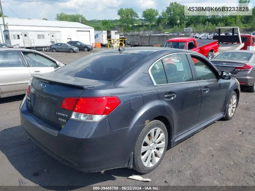 2011 Subaru Legacy 2.5I Limited VIN: 4S3BMBK66B3233828 Lot: 39485759