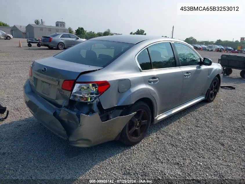 2011 Subaru Legacy 2.5I VIN: 4S3BMCA65B3253012 Lot: 39905742