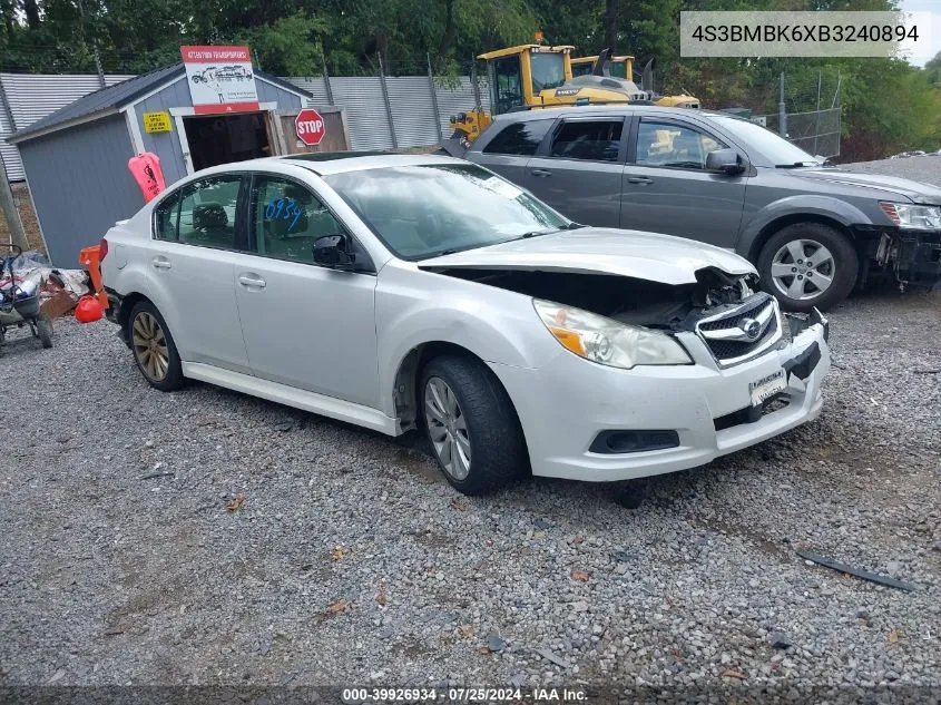 4S3BMBK6XB3240894 2011 Subaru Legacy 2.5I Limited