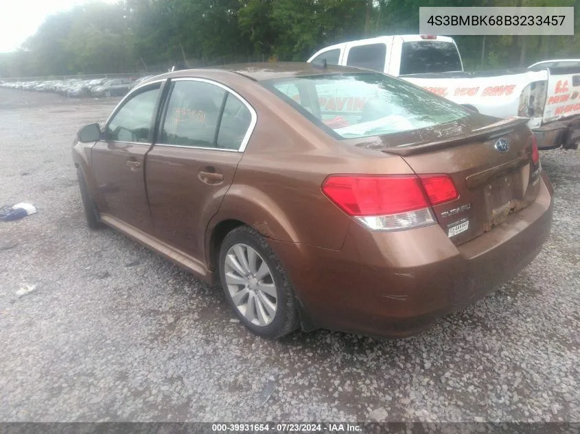 2011 Subaru Legacy 2.5I Limited VIN: 4S3BMBK68B3233457 Lot: 39931654