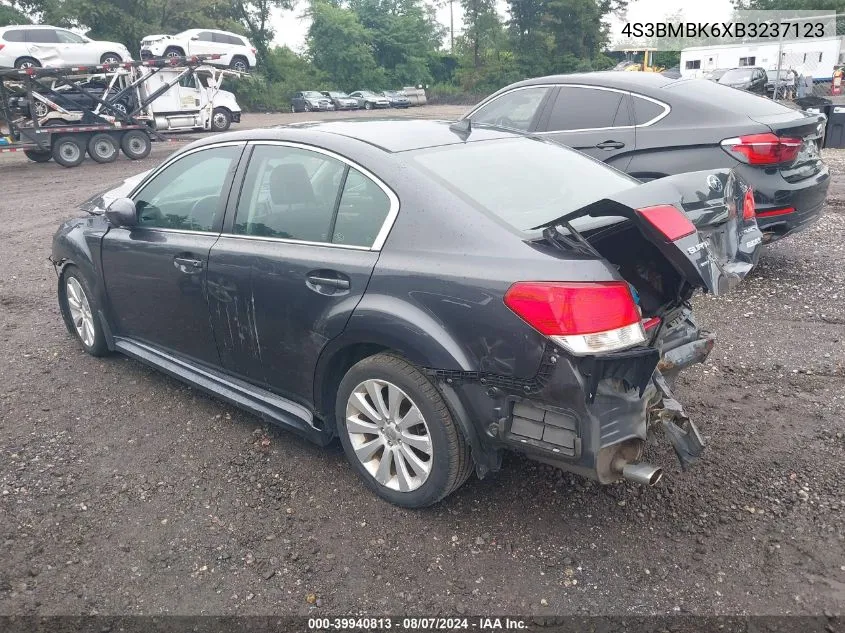 4S3BMBK6XB3237123 2011 Subaru Legacy 2.5I Limited