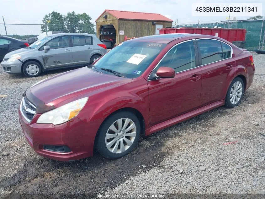 4S3BMEL63B2211341 2011 Subaru Legacy 3.6R Limited