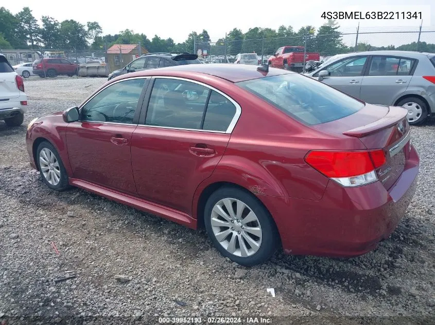 4S3BMEL63B2211341 2011 Subaru Legacy 3.6R Limited