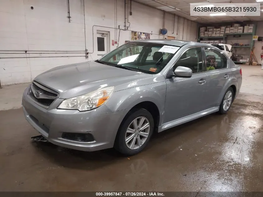 2011 Subaru Legacy 2.5I Premium VIN: 4S3BMBG65B3215930 Lot: 39957847