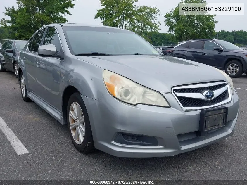 2011 Subaru Legacy 2.5I Premium VIN: 4S3BMBG61B3229100 Lot: 39960972