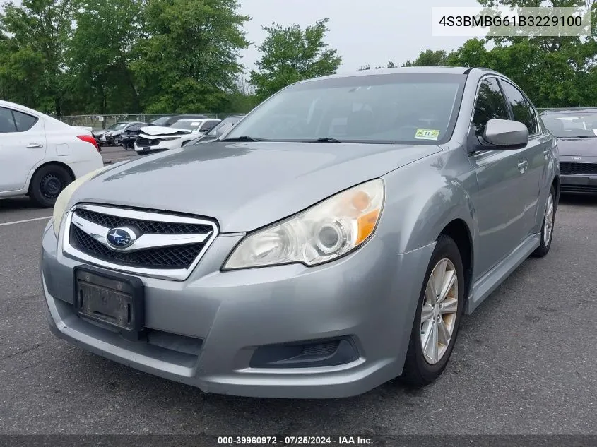 4S3BMBG61B3229100 2011 Subaru Legacy 2.5I Premium