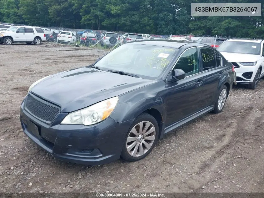 4S3BMBK67B3264067 2011 Subaru Legacy 2.5I Limited