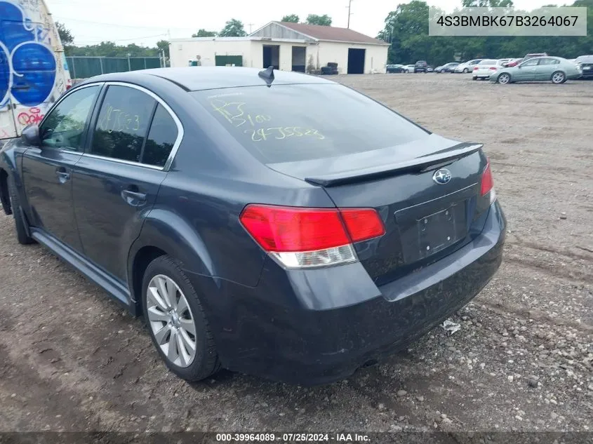 2011 Subaru Legacy 2.5I Limited VIN: 4S3BMBK67B3264067 Lot: 39964089