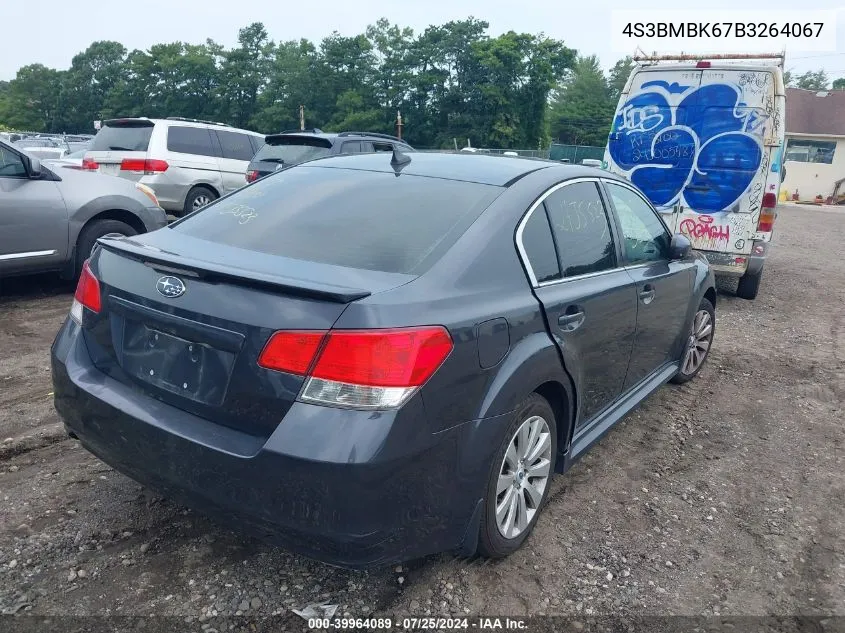 4S3BMBK67B3264067 2011 Subaru Legacy 2.5I Limited