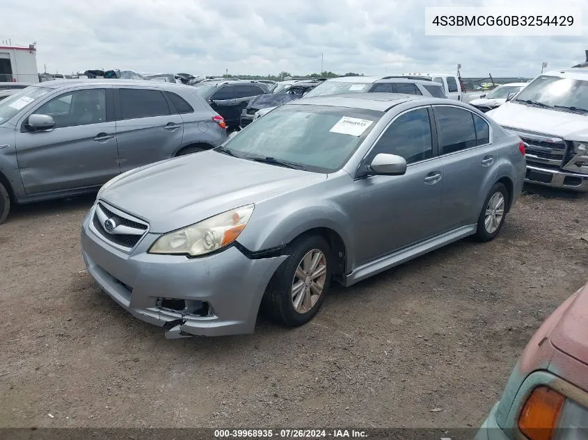 2011 Subaru Legacy 2.5I Premium VIN: 4S3BMCG60B3254429 Lot: 39968935