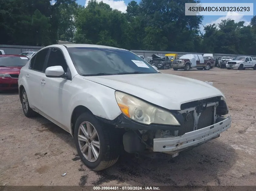 2011 Subaru Legacy 2.5I Premium VIN: 4S3BMBC6XB3236293 Lot: 39984451