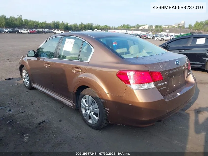 4S3BMBA66B3237010 2011 Subaru Legacy 2.5I