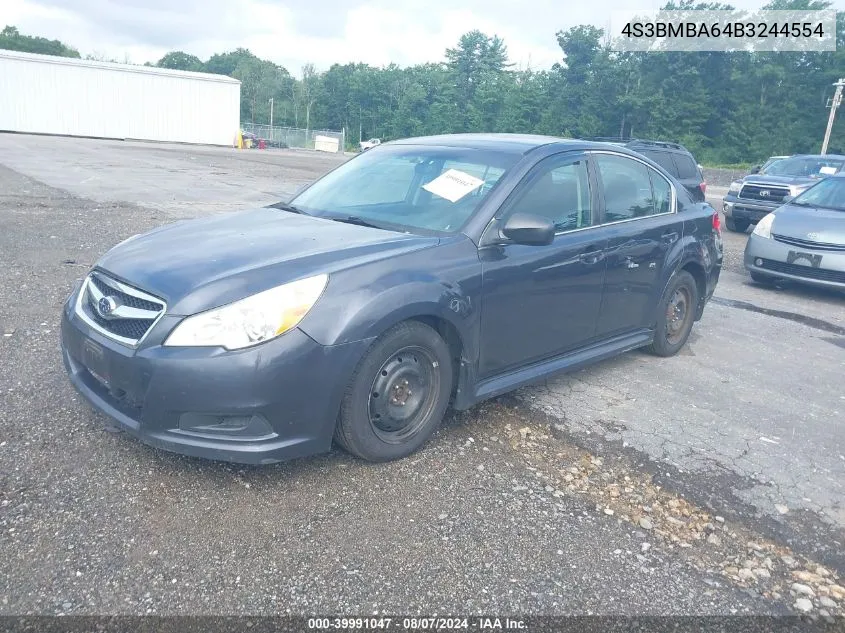 2011 Subaru Legacy 2.5I VIN: 4S3BMBA64B3244554 Lot: 39991047