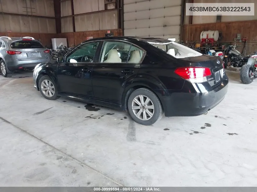 4S3BMBC63B3222543 2011 Subaru Legacy 2.5I Premium