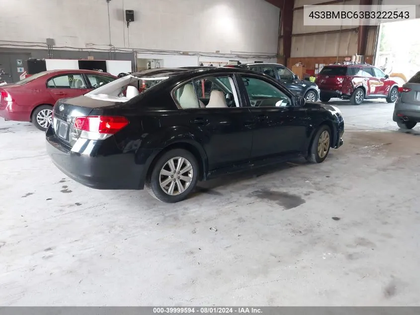 4S3BMBC63B3222543 2011 Subaru Legacy 2.5I Premium