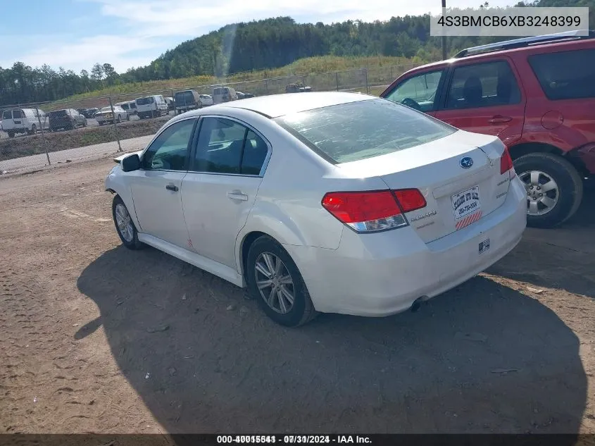 2011 Subaru Legacy 2.5I Premium VIN: 4S3BMCB6XB3248399 Lot: 40015541