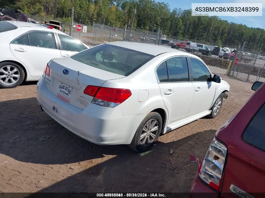 4S3BMCB6XB3248399 2011 Subaru Legacy 2.5I Premium