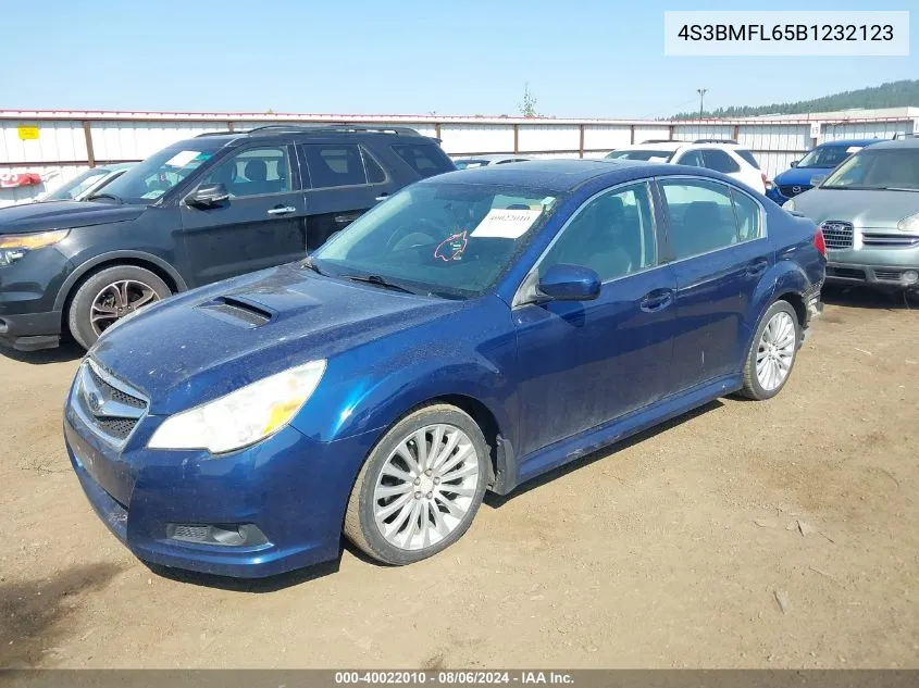 2011 Subaru Legacy 2.5Gt Limited VIN: 4S3BMFL65B1232123 Lot: 40022010