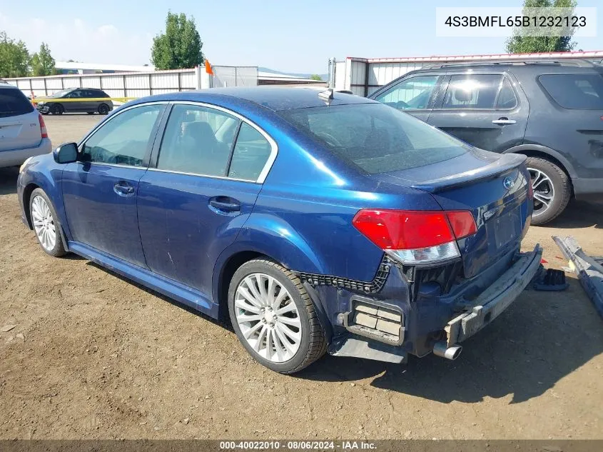 4S3BMFL65B1232123 2011 Subaru Legacy 2.5Gt Limited