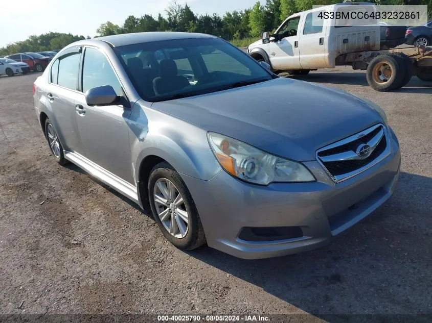 2011 Subaru Legacy 2.5I Prem Awp VIN: 4S3BMCC64B3232861 Lot: 40025790