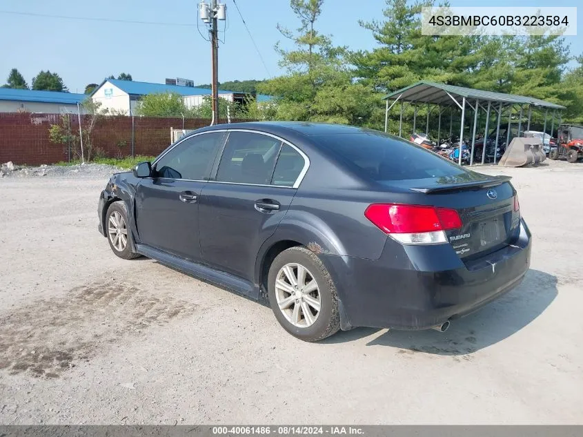 4S3BMBC60B3223584 2011 Subaru Legacy 2.5I Premium